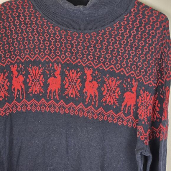 Tommy Hilfiger Sweaters - Tommy Hilfiger Women's Snowflake Reindeer Stella Turtleneck Sweater MEDIUM NWT